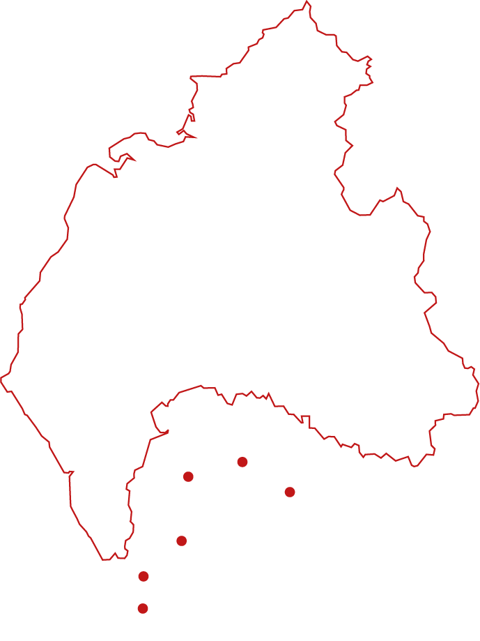 Map of Cumbria showing locations covered in the Furness / South Lakeland area.
